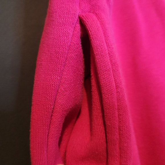 Vintage Sweat Suit Sweat Pants and Sweatshirt Pullover Bright Pink Quilted W Med - Picture 12 of 14